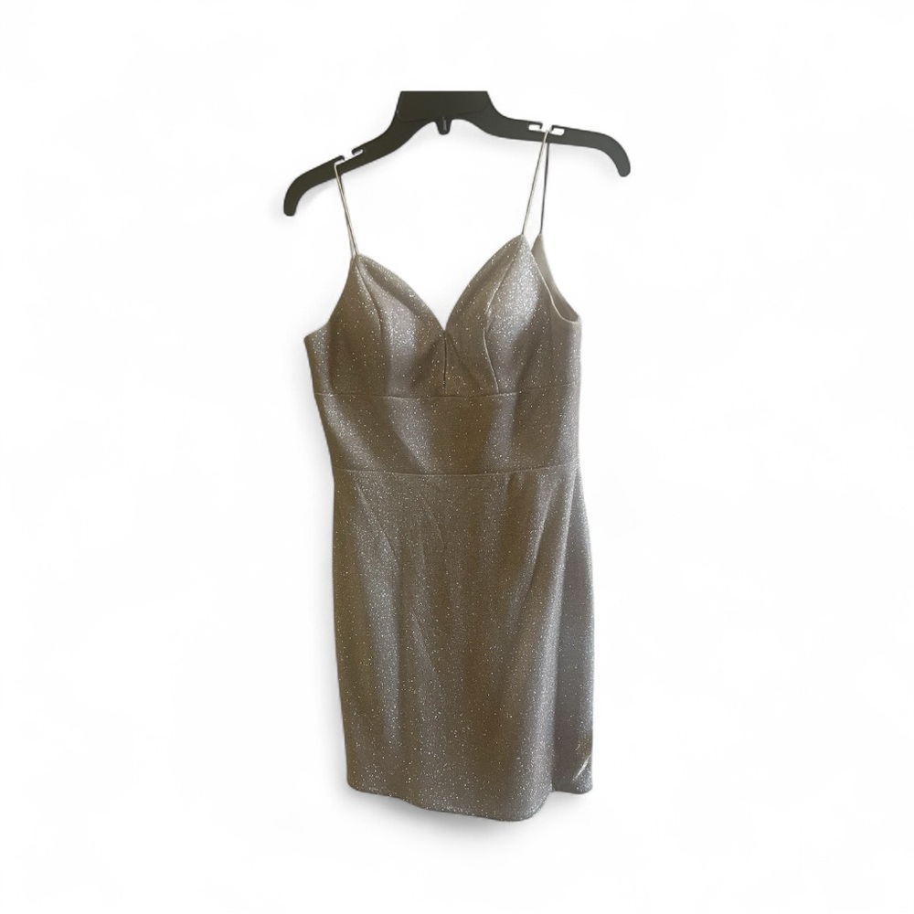 Gianni Bini‎ Pink/Silver Sparkle Mini Dress
